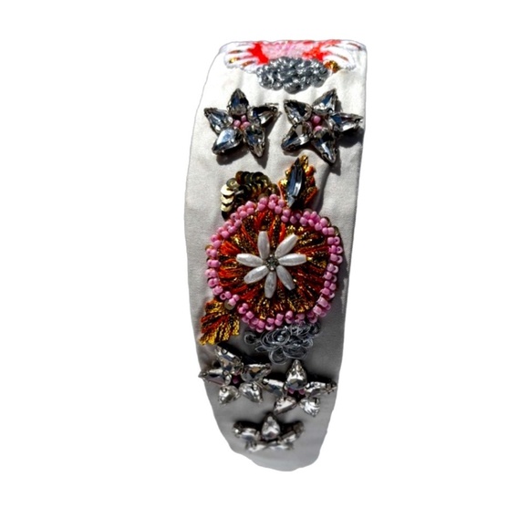 231. NEW The Tropics Flower Crystal & Beaded Headband
